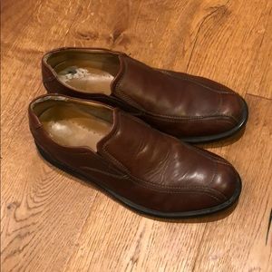 Clarks Colson Knoll Brown Leather Slip On Sz 11M